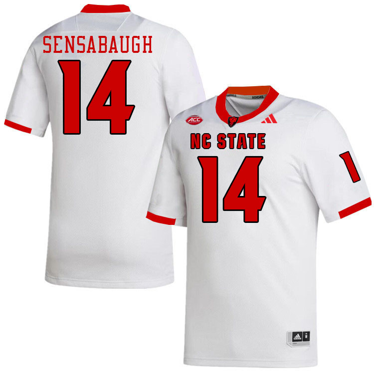 NC State Wolfpack #14 Jaren Sensabaugh College Football Jerseys Stitched-White NC State Wolfpack #14 Jaren Sensabaugh College Football Jerseys Stitched-White